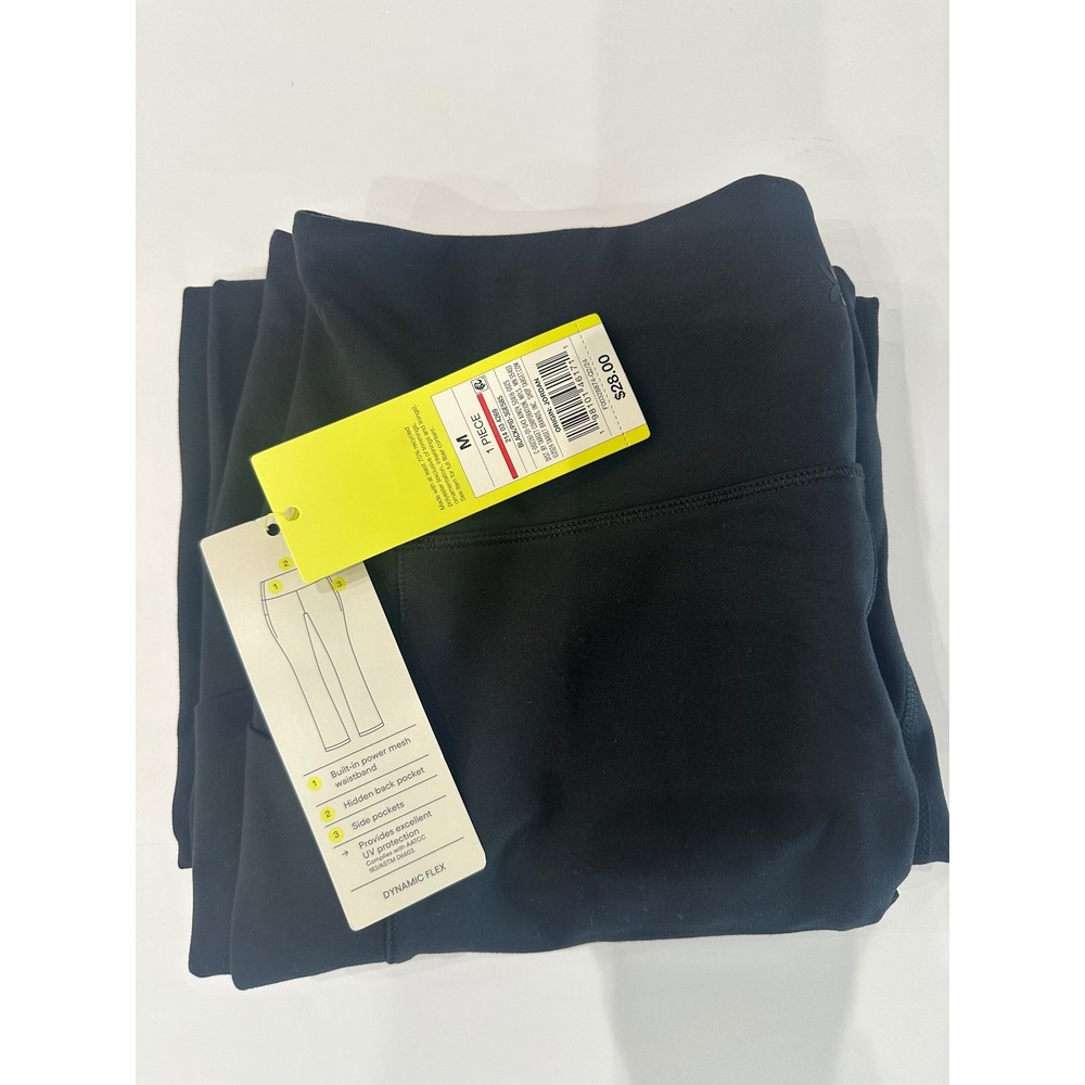 All in Motion Dynamic Flex High Rise Wide Leg Yoga Pants Black Medium NWT